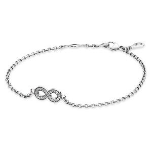 Like New Retired authentic PANDORA CZ Infinity bracelet ALE 925 sterling silver